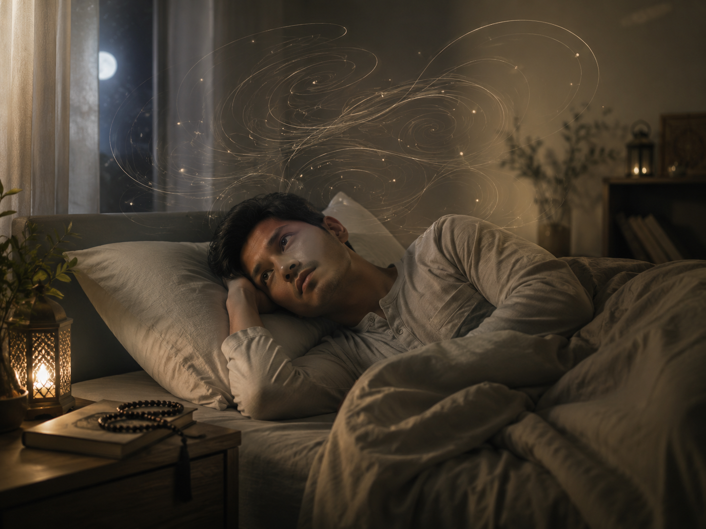 Orang tertidur dengan pikiran berputar